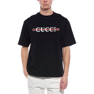 Gucci Mens  Heavy Knit T-Shirt, Blue